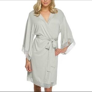 The Paisley Box Jersey Lace Robe